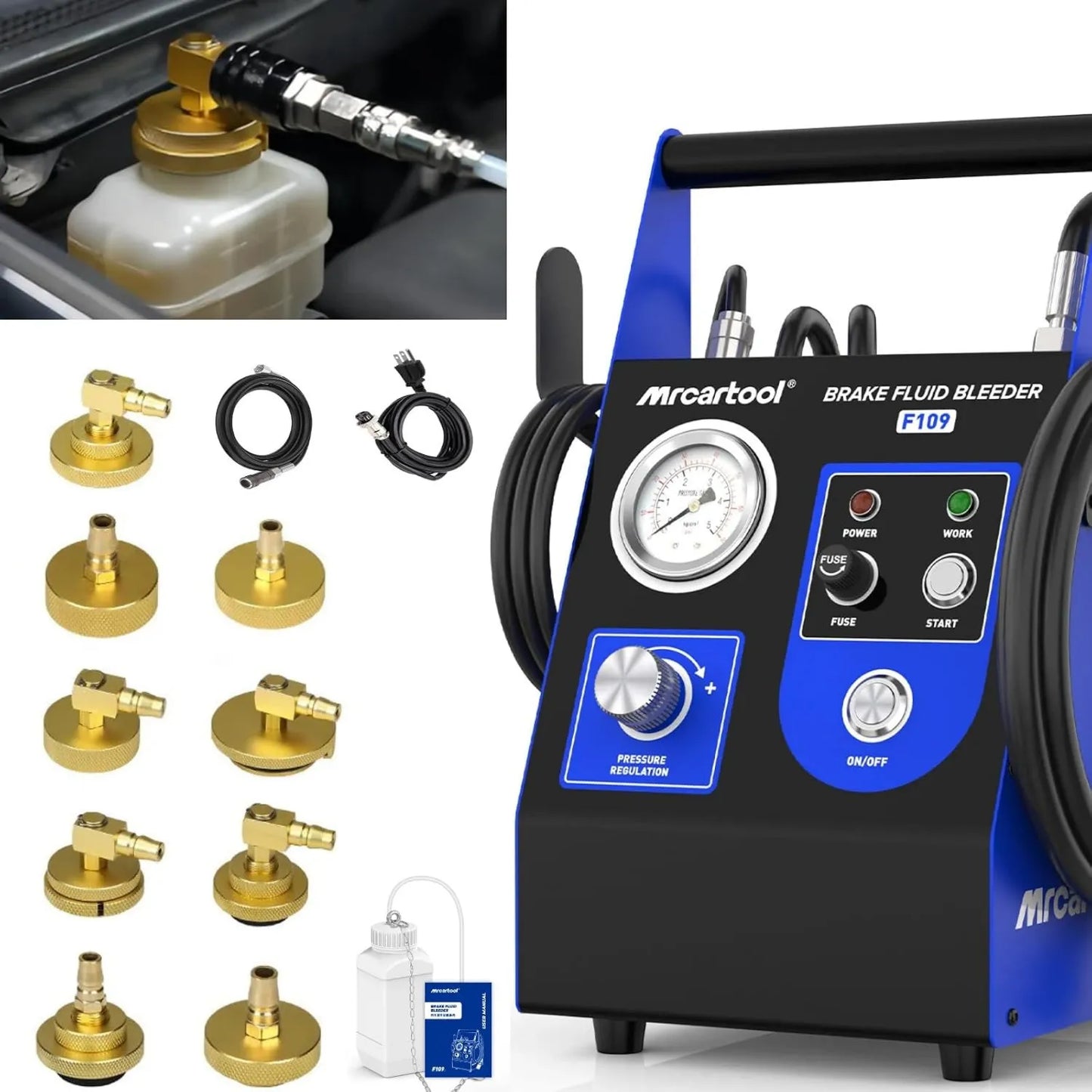 Purgeur électrique de frein, 220 V, électrique, pour vidange du liquide de frein et entretien