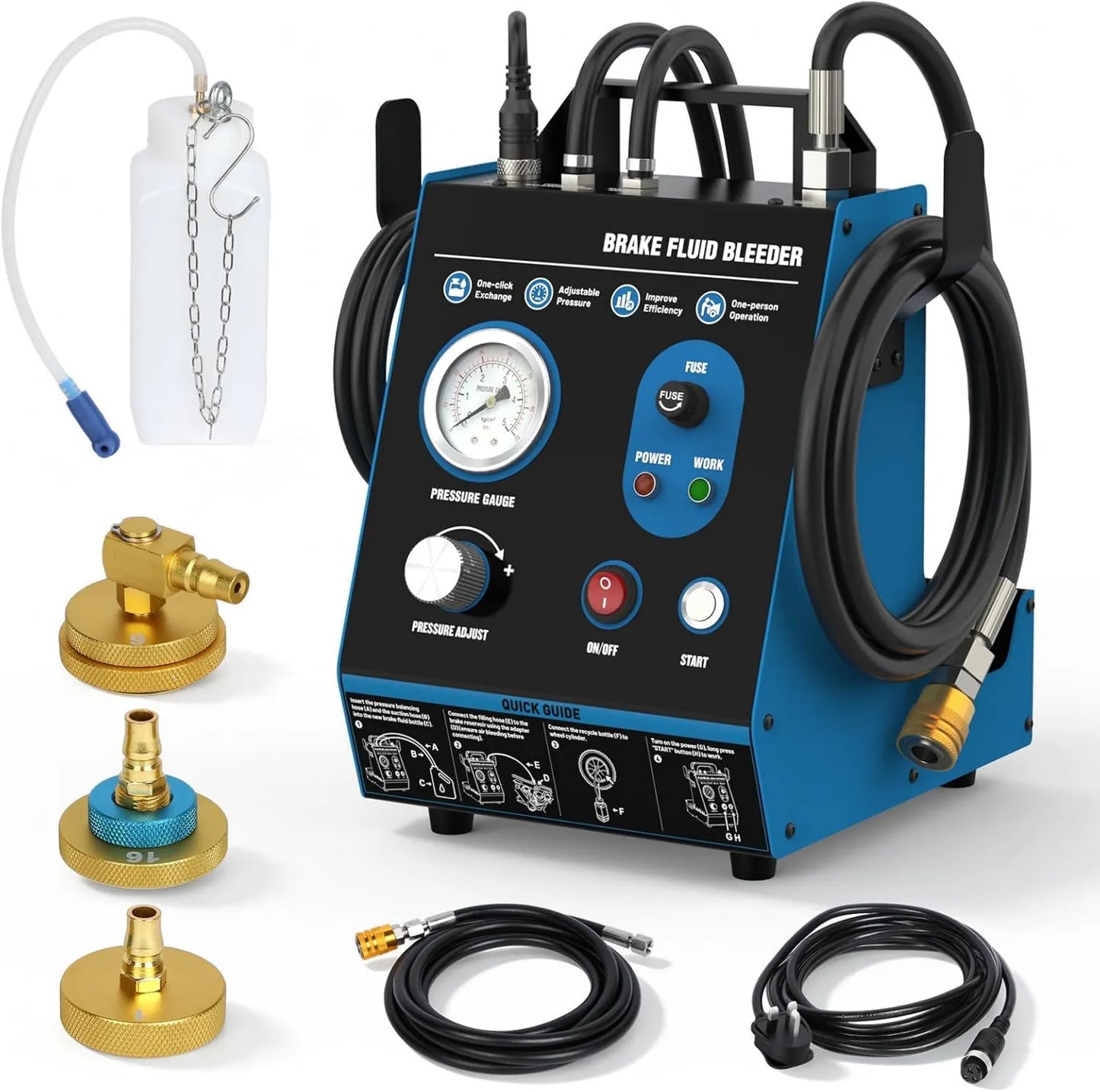 Purgeur électrique de frein, 220 V, pour vidange du liquide de frein et entretien
