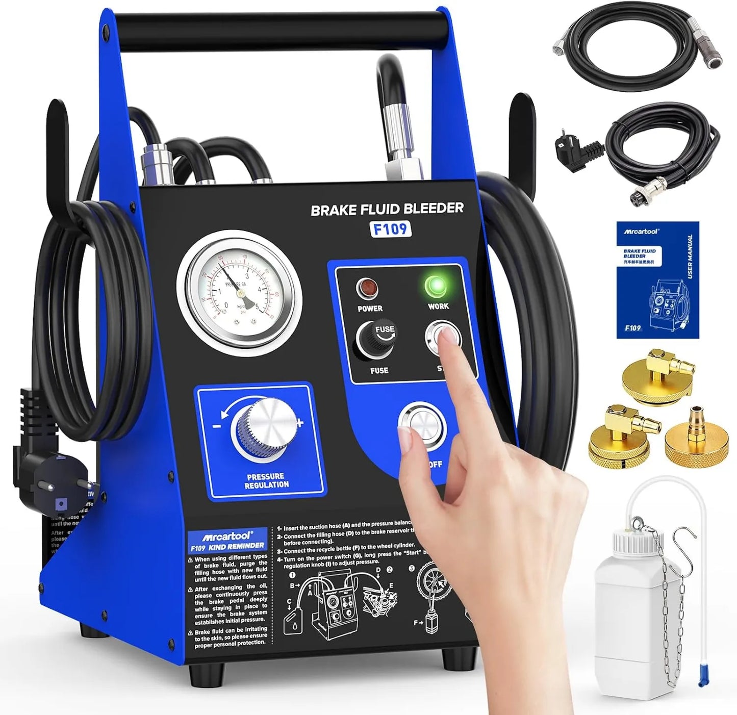 Purgeur électrique de frein – 220 V, pour vidange du liquide de frein et entretien