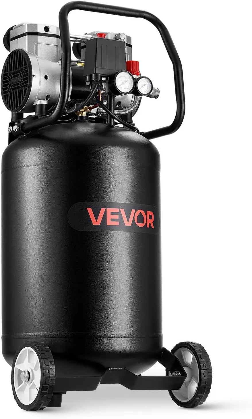 VEVOR Compresseur d'air, 50 L, 1,5 kW, 113 L, 6,2 bar, 8 bar, sans huile, pour atelier, garage et travaux pneumatiques