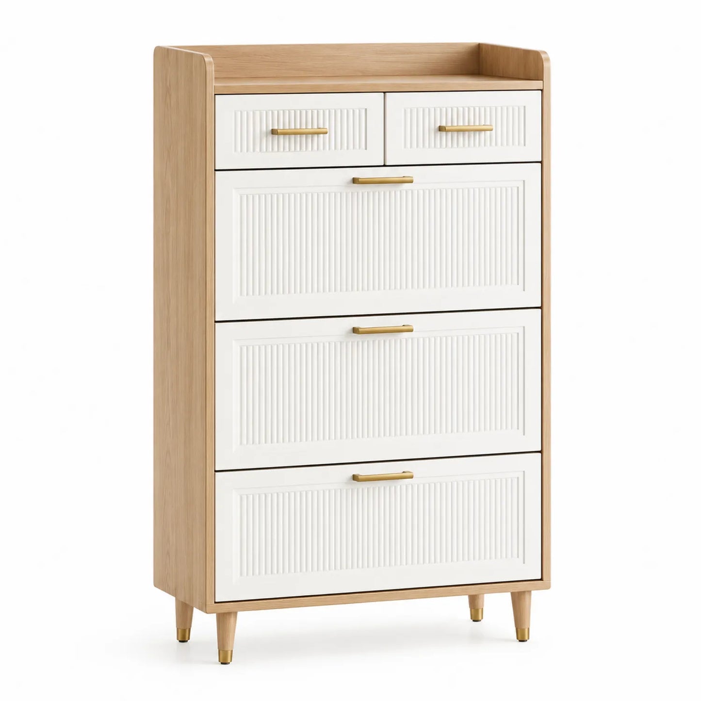 Commode en bois avec tiroirs en MDF et poignées en métal 120x80x40cm