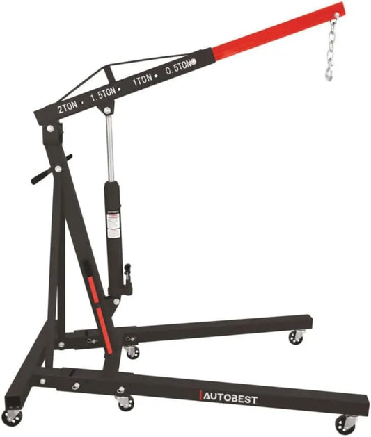 Autobest Grue d'atelier Pliante, accessoire d'atelier pour entretien et réparation