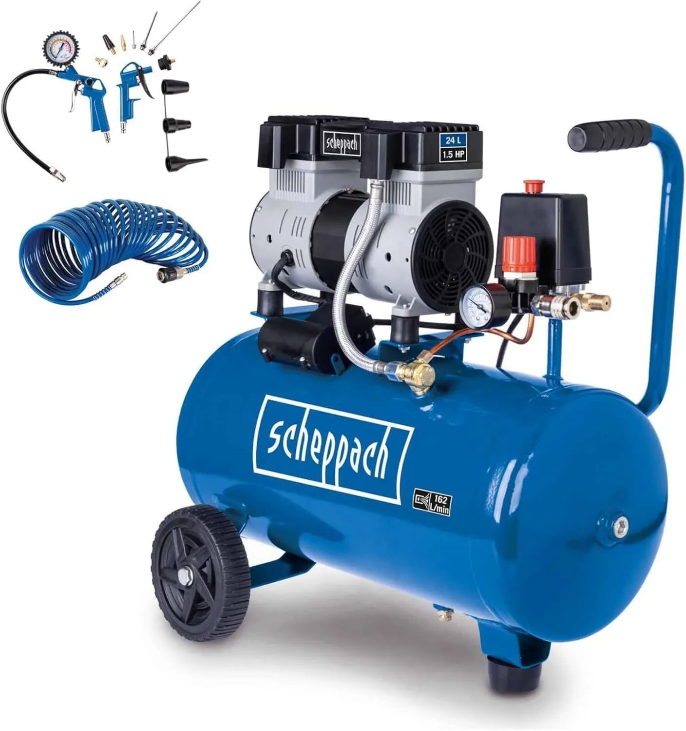 Scheppach Compresseur d'air, pour atelier, garage et travaux pneumatiques