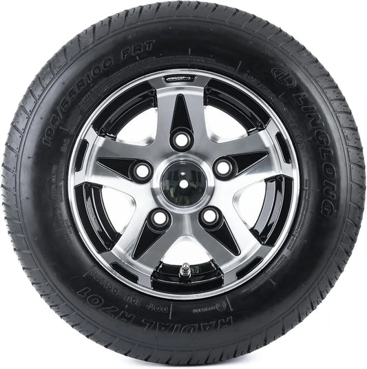 renforcée Roue complète – 195/55 R10 C, 750 kg, 5x112, 10 Pouces, pour véhicule ou remorque