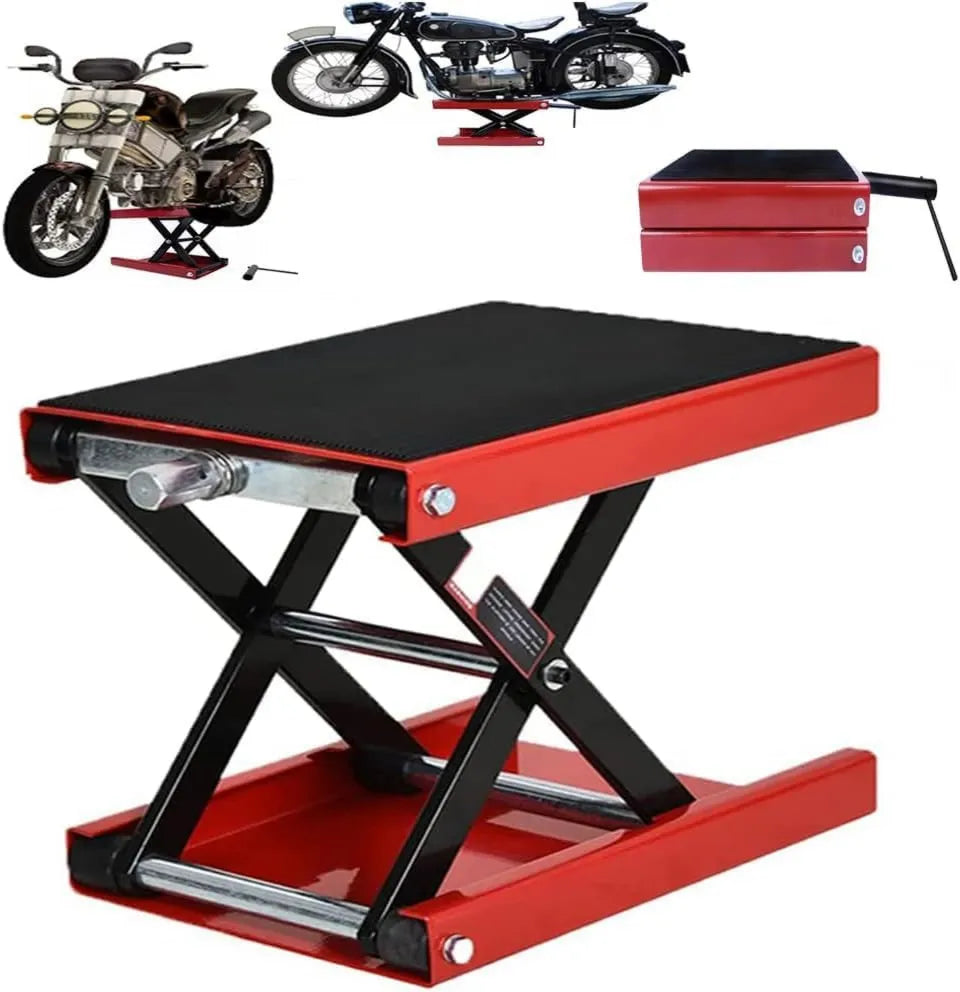 Pont élévateur pour moto – 500 kg, 9,1 à 38,1 cm, hauteur réglable, pour entretien, montage et réparation