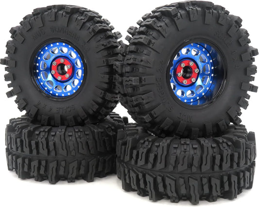 HOBBYSOUL RC 2.2 Lot de 4 pneus anti-boue 124, 124 mm