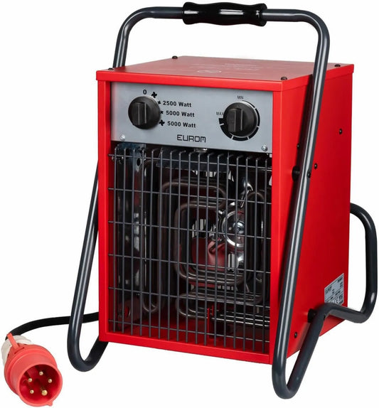 Chauffage De Chantier electrique Atelier Générateur air chaud 5000W, 5000 W, 400Volt, pour entretien, réparation et utilisation en atelier