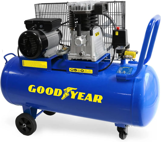 Compresseur d'air, 100 L, 3 CV, 2250 W, 10 bar, 350 L, pour atelier, garage et travaux pneumatiques, GOODYEAR