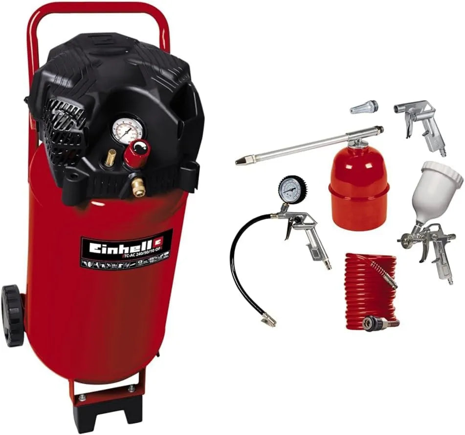 Einhell Compresseur d'air, 1800 W, 50 L, pour atelier, garage et travaux pneumatiques
