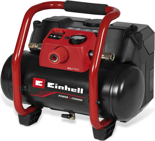 Einhell Compresseur d'air – fonctionnement sur batterie, pour atelier, garage et travaux pneumatiques