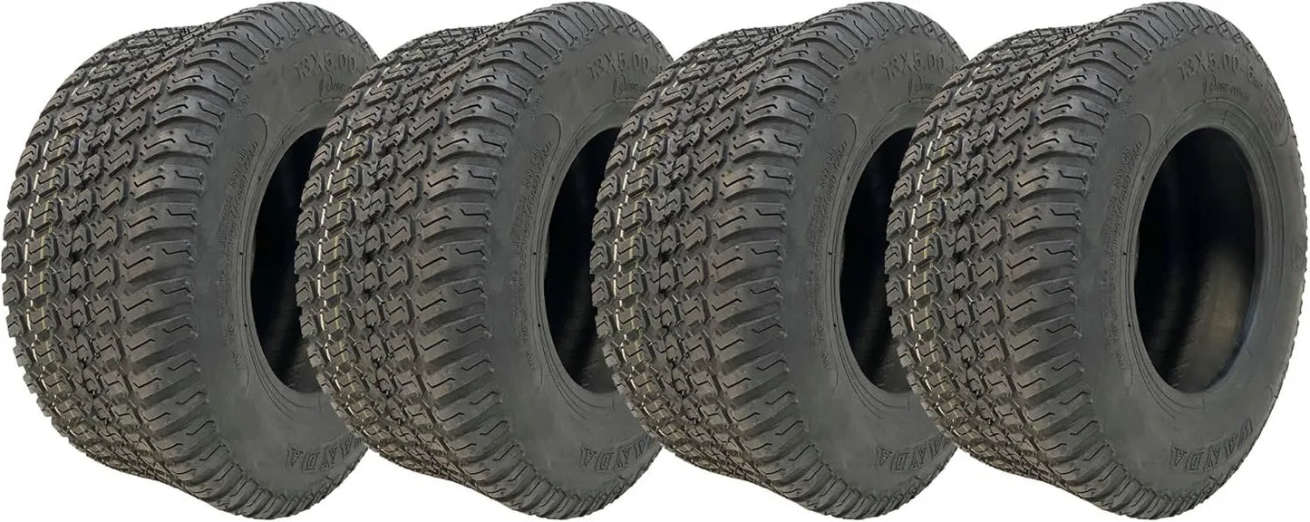 Parnells 4 Ensembles de de Pneu pour voiture – 13 x 5.00-6, sans chambre à air, pour voiture