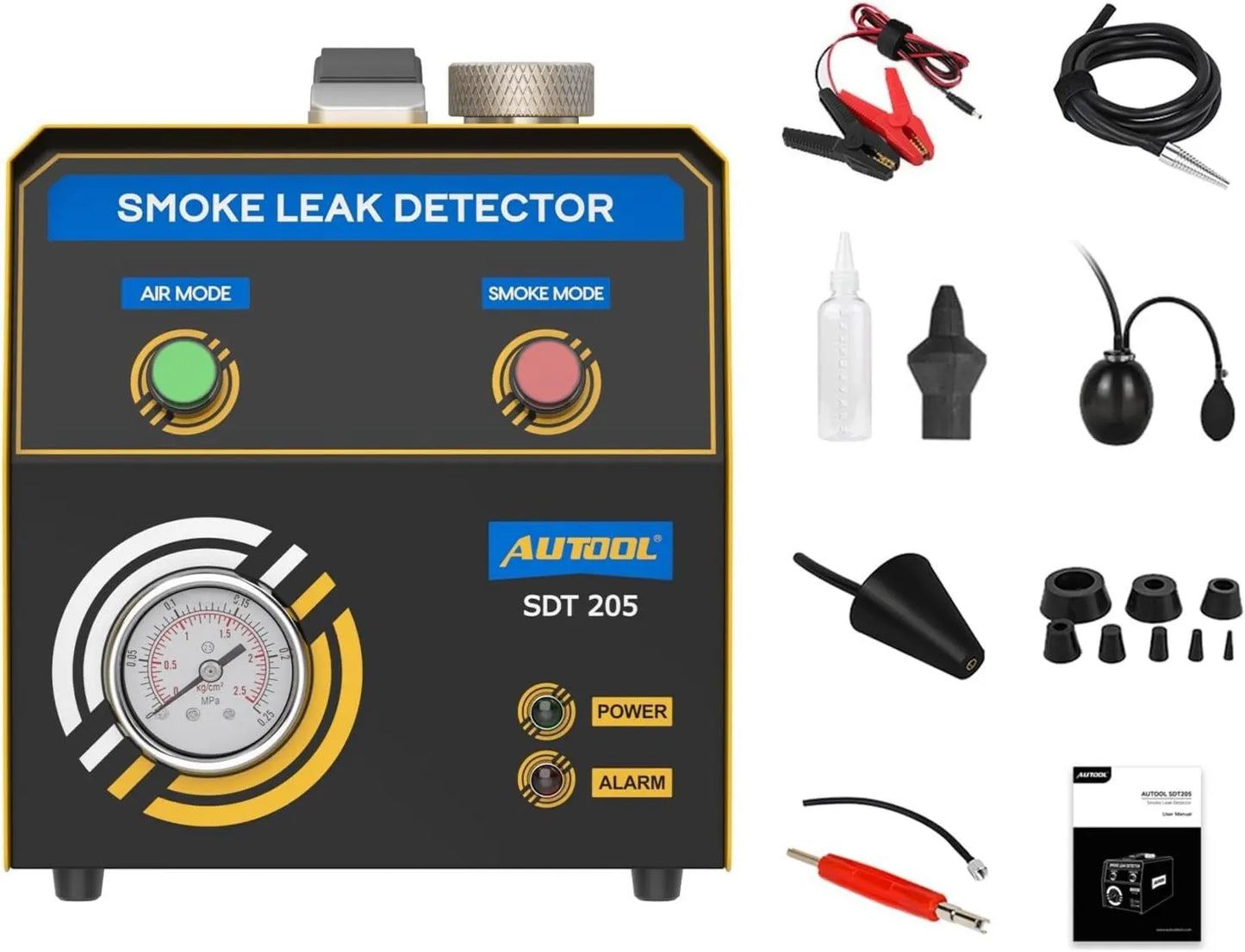 SDT-205 Détecteur de fuite à fumée automobile – 12 V, pour circuits EVAP, dépression et conduites